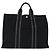 Hermès HERMES Fourre Tout MM Hand Bag Canvas Black Silver - vista 3