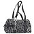 Christian Dior Trotter Canvas Boston Bag Black Silver
