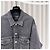 Balenciaga Blauer Logo Bomber Trucker Denim Jacket Schwarz - Ansicht 5