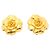 Orecchini a clip Chanel Camélia placcati in oro D'oro