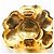 Orecchini a clip Chanel Camélia placcati in oro D'oro - vista 4