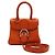 Delvaux Mini borsa tote in pelle arancione con tracolla crossbody