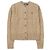 Ralph Lauren Strickjacke mit besticktem Logo und Zopfmuster für Damen (Beige) Braun
