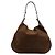 Gucci Borsa a tracolla Hobo da donna Medium in camoscio marrone con logo GG