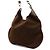Gucci Borsa a tracolla Hobo da donna Medium in camoscio marrone con logo GG - vista 2