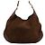 Gucci Borsa a tracolla Hobo da donna Medium in camoscio marrone con logo GG - vista 4