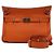 Hermès Bolsa de ombro com ferragens prateadas e alça transversal
 Laranja