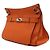 Hermès Bolsa de ombro com ferragens prateadas e alça transversal
 Laranja - vista 2