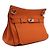 Hermès Bolsa de ombro com ferragens prateadas e alça transversal
 Laranja - vista 3