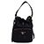 Tote Prada Borsa a secchiello e borsa a tracolla Bella in tessuto blu navy con metallo dorato