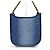 Chanel Borsa Hobo Shablin Denim con catena CC dorata, tote e borsa a tracolla Blu - vista 5