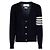Thom Browne Cardigan aus feiner Merinowolle in entspannter Passform Blau
