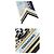 Salvatore Ferragamo Foulard in seta con stampa Fellini per donna Blu - vista 4