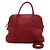 Hermès Saco Tote em couro vermelho com ferragens prateadas Bolide