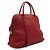 Hermès Saco Tote em couro vermelho com ferragens prateadas Bolide - vista 3