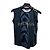 Balmain Camiseta sin mangas estampada con botones dorados Plata