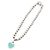 Tiffany & Co Bracciale a perle con ciondolo a cuore blu Return to Tiffany in argento da donna