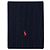 Ralph Lauren Sciarpa a coste classica con ricamo Pony Blue