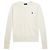 Ralph Lauren Crewneck-Cardigan mit Pony-Logo-Stickerei Cream Weiß