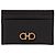 Salvatore Ferragamo Porta-cartões Double Gancini Dourado Preto