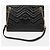 Gucci Borsa a tracolla con catena GG Marmont in pelle Medium Nera Nero - vista 3