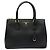 Prada Saffiano Lux Black Gold Triangle Logo Galleria Large Nero