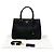 Prada Saffiano Lux Black Gold Triangle Logo Galleria Large Nero - vista 3