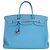 Hermès Birkin Blue Jean Silver Hardware Blau