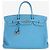 Hermès Birkin Blue Jean Silver Hardware Blau - Ansicht 3