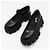Prada Monolith Mary Jane in pelle spazzolata Nero - vista 4
