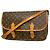 Louis Vuitton Monogram Gibeciere GM Schultertasche Braun