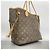 Sac cabas Louis Vuitton Monogram Neverfull MM Marron - vue 2