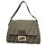 Borsa a secchiello Fendi Zucca Mamma in nylon e canvas Marrone