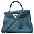 Hermès Borsa Hermes Kelly 32 Verso Evercolor Deep Blue Blu scuro