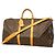 Louis Vuitton Brown Boston Monogram Keepall Bandoulière 55 Marrone