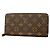 Cartera Zippy Monogram Louis Vuitton Castaño