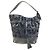 Borsa Louis Vuitton Monogram Satin Sequin Spotlight GM Nero Blu navy Monogramma - vista 2