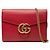 Borsa a tracolla con catena e portafoglio Gucci GG Marmont Rosso