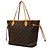 Borsa a tracolla Louis Vuitton Monogram Neverfull MM Marrone Monogramma - vista 2
