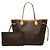 Borsa a tracolla Louis Vuitton Monogram Neverfull MM Marrone Monogramma - vista 7