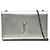 Borsa a tracolla Saint Laurent Cassandra Classic Kate con logo YSL e catena Argento