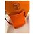 Borsa a tracolla Hermès Evelyne in pelle arancione - vista 7