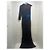 Just Cavalli Langes schwarzes Kleid mit blauem Gürtel Mehrfarben - Ansicht 8