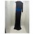 Just Cavalli Langes schwarzes Kleid mit blauem Gürtel Mehrfarben - Ansicht 9