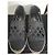 Espadrillas Chanel in tela nera e paglia Nero - vista 3