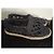 Espadrillas Chanel in tela nera e paglia Nero - vista 5