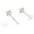 Tiffany & Co Orecchini a lobo Tiffany Solitaire in platino - vista 3