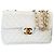 Timeless Chanel Classic Flap Maxi Jumbo in pelle bianca Bianco