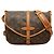 Borsa a tracolla Louis Vuitton Monogram Saumur 30 Marrone