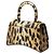 Borsa Balenciaga Leopard Hourglass XS Marrone Nero - vista 2